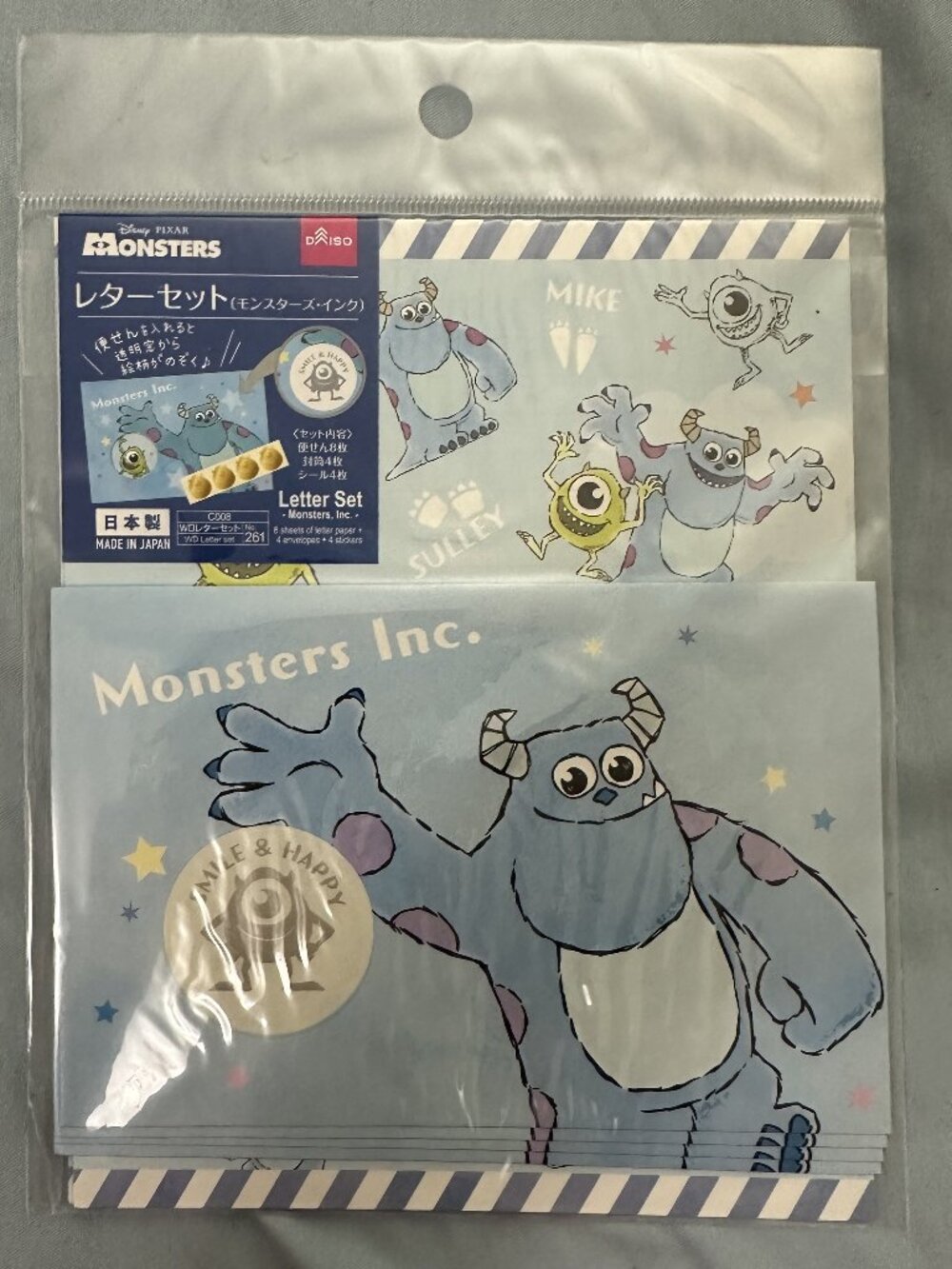Disney Pixar Monsters, Inc. x Daiso Japan Letter Set: